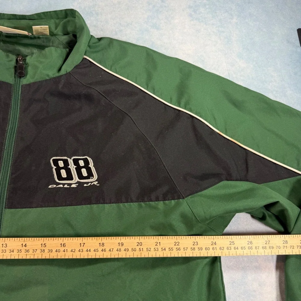 Winner's Circle NASCAR Jacket Mens L Green Good Dale Jr 88 AMP Energy Racing